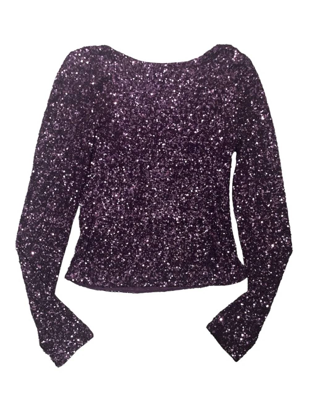 1519. FREE PEOPLE Leading the Way Long Sleeve in Italian Plum Sz L NWT $98